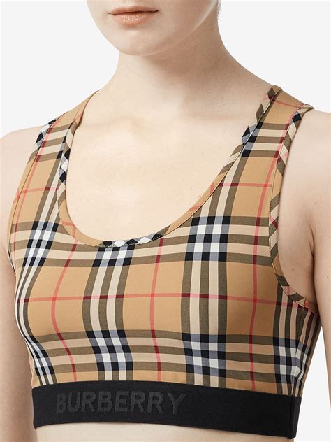 burberry sports bra|Burberry Dalby Check Sports Bra .